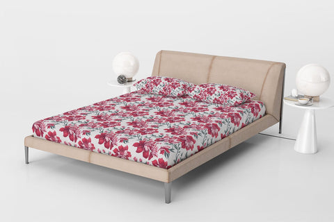 Red azalea digital paper seamless pattern Digital Pattern artnoy 