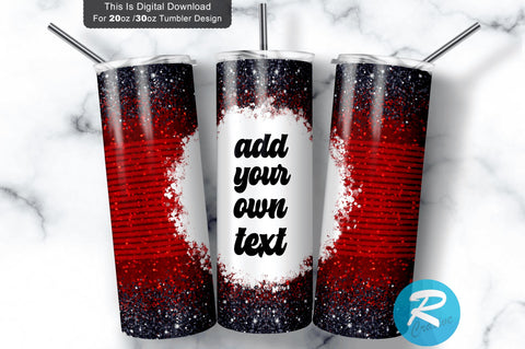 Red Black Glitter 20 oz / 30 oz Tumbler PNG Sublimation Regulrcrative 
