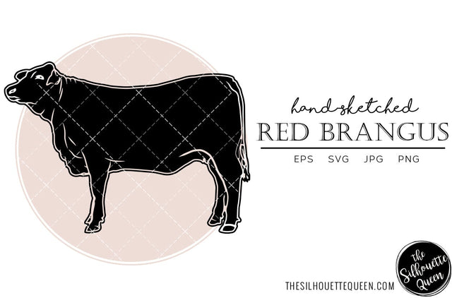 Red Brangus Sketch Vector SVG Loveleen Kaur 