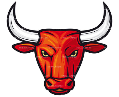 Red bull head SVG TribaliumArtSF 