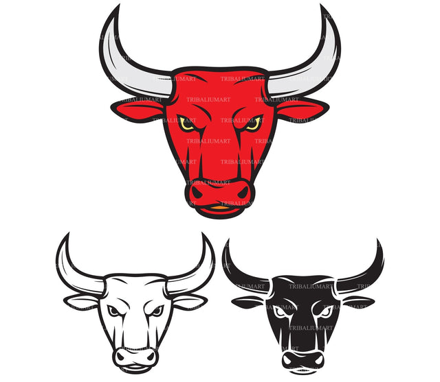 Red bull head SVG TribaliumArtSF 