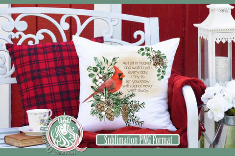 Red Cardinal As I Sit In Heaven Sublimation Sublimation QueenBrat Digital Designs 