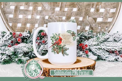 Red Cardinal As I Sit In Heaven Sublimation Sublimation QueenBrat Digital Designs 