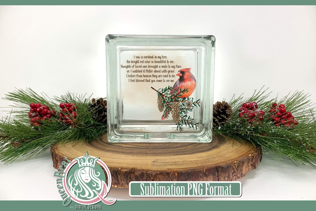 Red Cardinal Cardinal In My Tree Sublimation Sublimation QueenBrat Digital Designs 