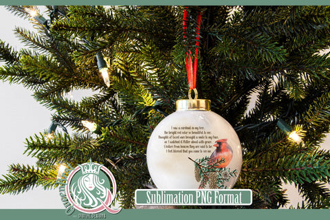 Red Cardinal Cardinal In My Tree Sublimation Sublimation QueenBrat Digital Designs 