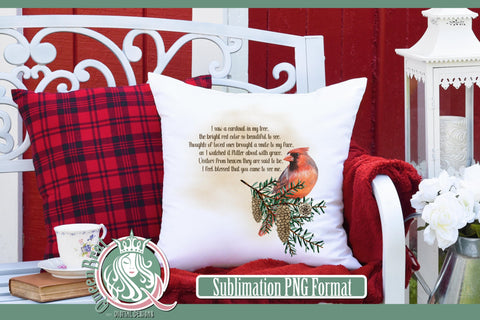 Red Cardinal Cardinal In My Tree Sublimation Sublimation QueenBrat Digital Designs 