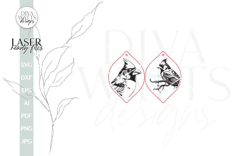 Red Cardinal Earrings SVG for Glowforge Earrings With Cardinal Laser Earrings I Am Always With You Cardinal SVG For Earrings For Glowforge SVG Diva Watts Designs 