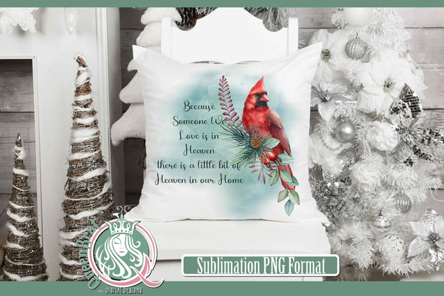 Red Cardinal Heaven In Our Home Sublimation Sublimation QueenBrat Digital Designs 