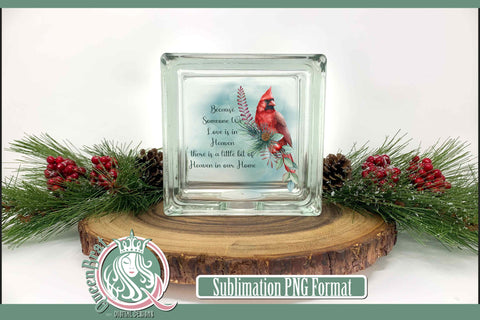 Red Cardinal Heaven In Our Home Sublimation Sublimation QueenBrat Digital Designs 