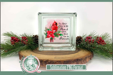 Red Cardinal Hold In My Heart Sublimation Sublimation QueenBrat Digital Designs 