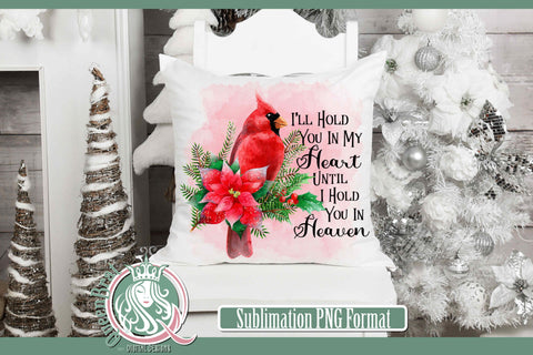 Red Cardinal Hold In My Heart Sublimation Sublimation QueenBrat Digital Designs 