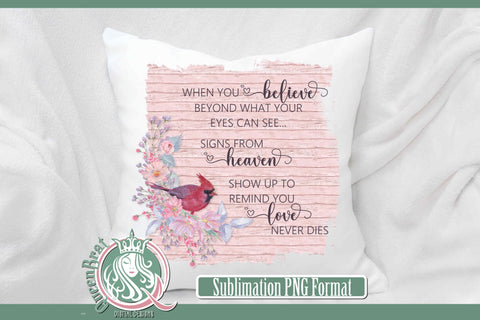 Red Cardinal Love Never Dies Sublimation Sublimation QueenBrat Digital Designs 