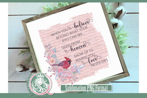 Red Cardinal Love Never Dies Sublimation Sublimation QueenBrat Digital Designs 