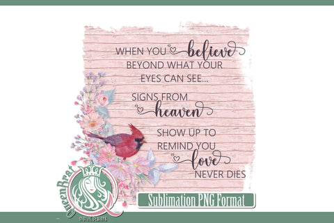 Red Cardinal Love Never Dies Sublimation Sublimation QueenBrat Digital Designs 