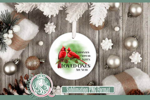 Red Cardinal Loved Ones Near Sublimation Sublimation QueenBrat Digital Designs 