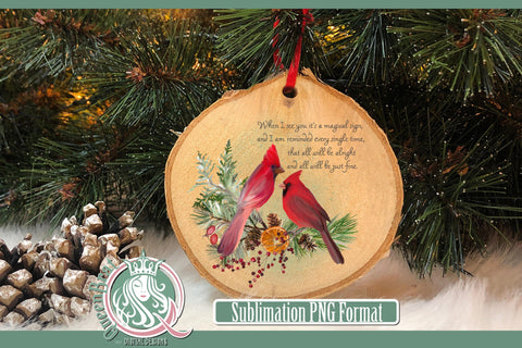 Red Cardinal Magical Sign Sublimation Sublimation QueenBrat Digital Designs 