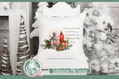 Red Cardinal May God Grant You Always Sublimation Sublimation QueenBrat Digital Designs 