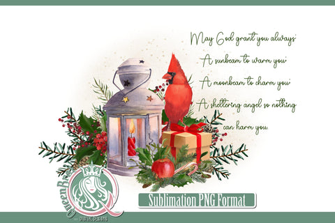 Red Cardinal May God Grant You Always Sublimation Sublimation QueenBrat Digital Designs 
