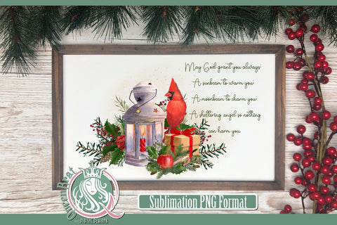 Red Cardinal May God Grant You Always Sublimation Sublimation QueenBrat Digital Designs 