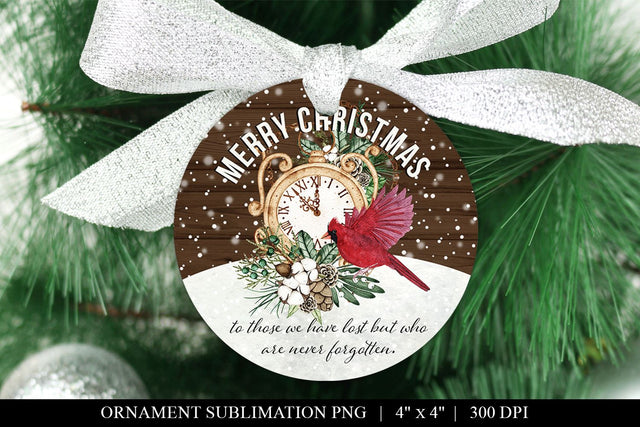 Red Cardinal Memorial Ornament Sublimation Sublimation BijouBay 