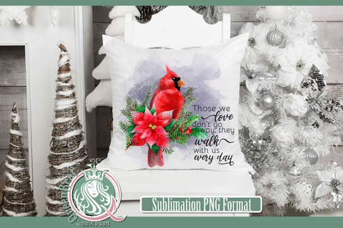 Red Cardinal Walk With Us Every Day Sublimation Sublimation QueenBrat Digital Designs 