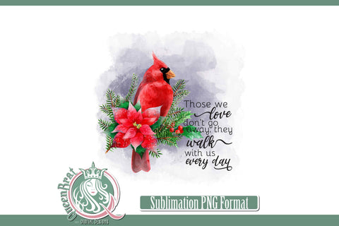Red Cardinal Walk With Us Every Day Sublimation Sublimation QueenBrat Digital Designs 