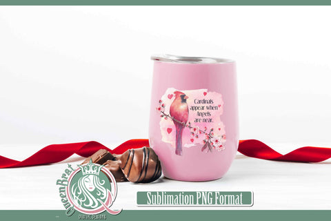 Red Cardinal When Angels Are Near Sublimation Sublimation QueenBrat Digital Designs 