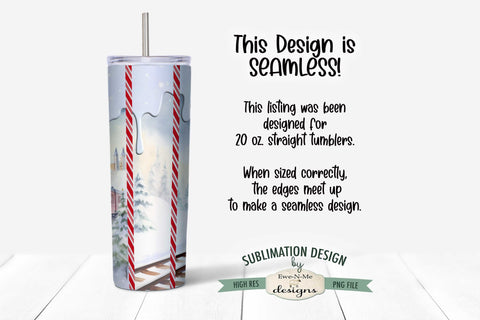 Red Christmas Holiday Train Seamless 20 oz Sublimation Tumbler Design Sublimation Ewe-N-Me Designs 