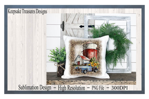 Red Farm Barn, Rustic Silo, PNG Sublimation Design, Sunflower, Rustic Truck, Leopard Print, Digital Download Sublimation Keepsake Treasures Designs LLC. 