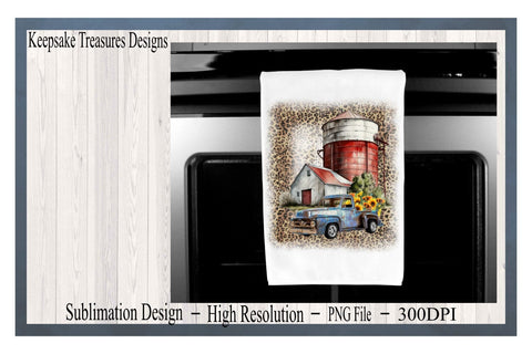 Red Farm Barn, Rustic Silo, PNG Sublimation Design, Sunflower, Rustic Truck, Leopard Print, Digital Download Sublimation Keepsake Treasures Designs LLC. 