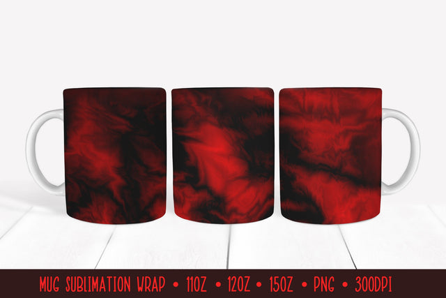 Red Fire Mug Wrap. Flame Texture Mug Sublimation Design Sublimation LaBelezoka 