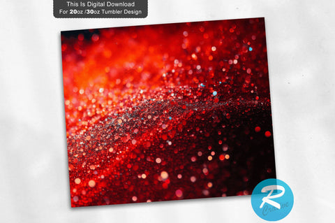 Red Glitter Colorful 20 oz / 30 oz Tumbler PNG Sublimation Regulrcrative 