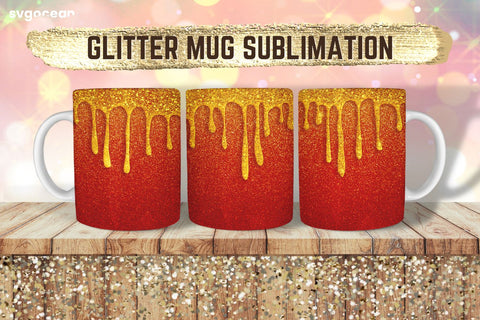 Red Glitter Mug | PNG Bundle | Mug Wrap Sublimation SvgOcean 
