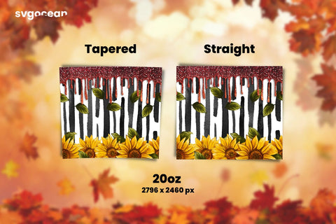 Red Glitter Tumbler | Skinny 20 oz | Tapered | Straight Sublimation SvgOcean 