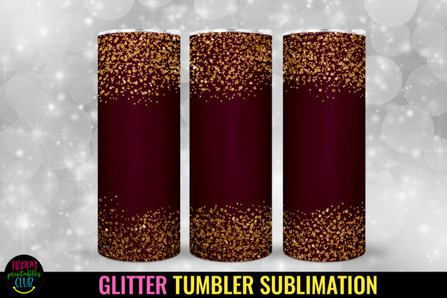 Red Glitter Tumbler Sublimation I 20 Oz Tumbler Wrap PNG Sublimation Happy Printables Club 