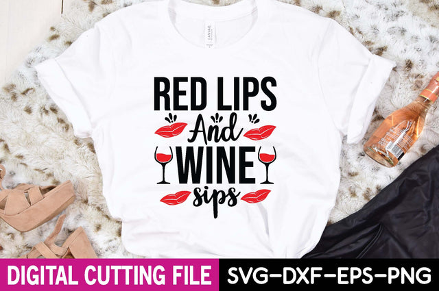 red lips and wine sips svg SVG designer krishna 