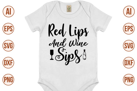 Red Lips And Wine Sips svg SVG nirmal108roy 