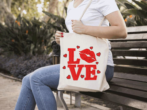 Red Lips, Valentine LOVE Machine Embroidery Design Embroidery/Applique DESIGNS Canada Embroidery 