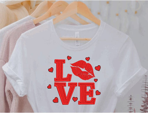 Red Lips, Valentine LOVE Machine Embroidery Design Embroidery/Applique DESIGNS Canada Embroidery 