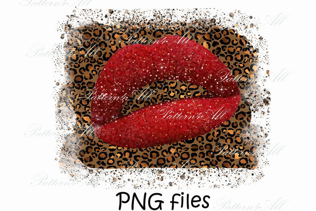 Red lips with patches sublimation, scrapbook backgrounds Sublimation ArtStudio 