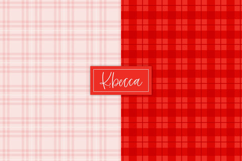 Red & Pink Valentine Plaid Background Patterns Seamless k.becca 