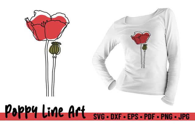 Red Poppy SVG Seed Pod SVG Niia Store 