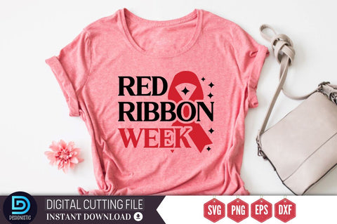 Red ribbon week SVG SVG DESIGNISTIC 