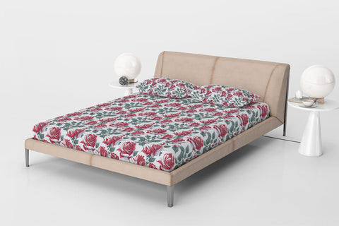 Red Rose Digital Paper Seamless Floral Pattern Digital Pattern artnoy 