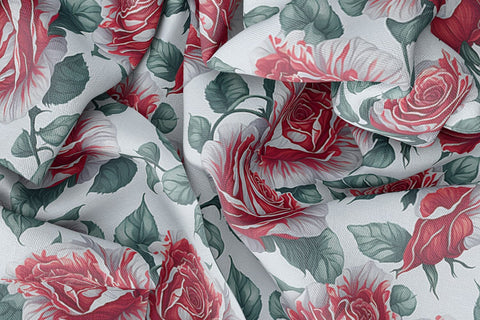 Red Rose Digital Paper Seamless Floral Pattern Digital Pattern artnoy 