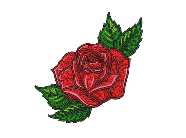 Red Rose Embroidery Design, 3 sizes Embroidery/Applique DESIGNS Nino Nadaraia 