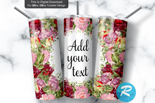 Red Rose flower 20 oz / 30 oz Tumbler PNG Sublimation Regulrcrative 