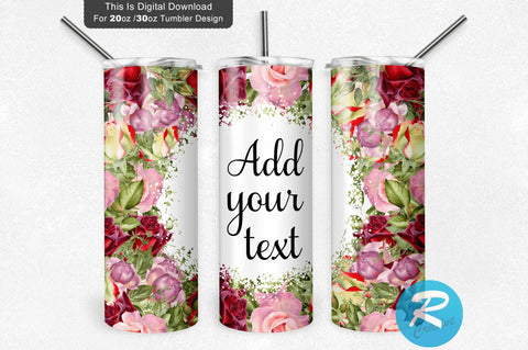 Red Rose flower 20 oz / 30 oz Tumbler PNG Sublimation Regulrcrative 