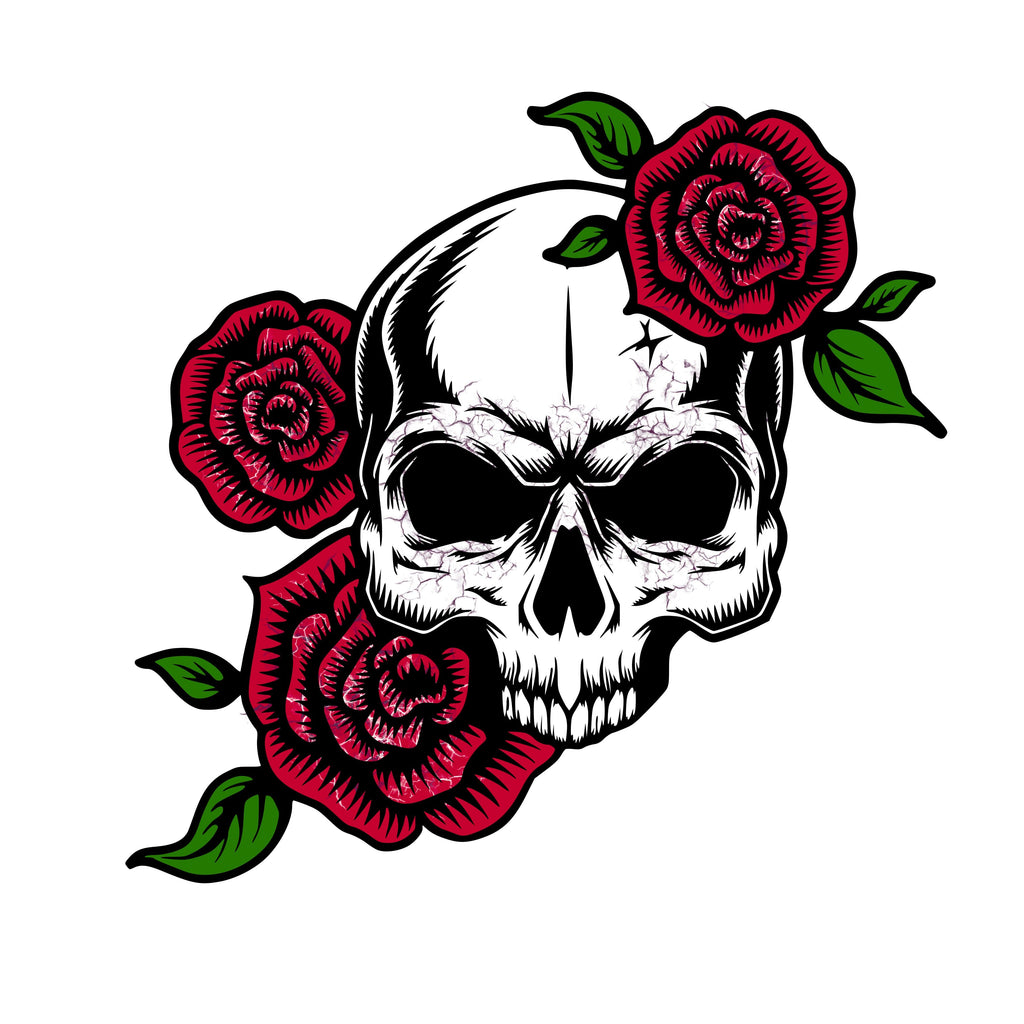 Red rose grunge skull Rose Download png Cut File, download, Day of the ...