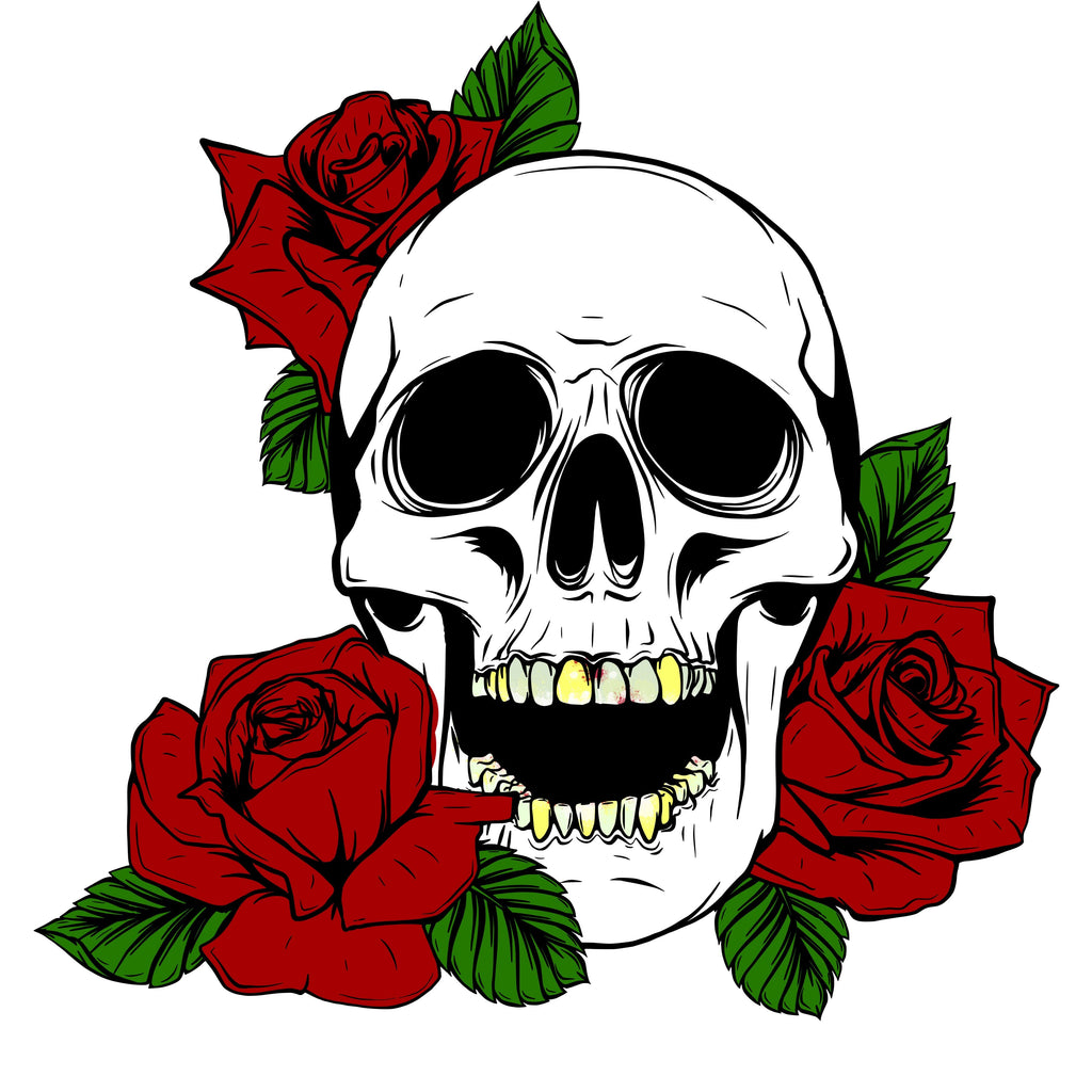 Red Rose Skeleton Download PNG, print to Cut File, Day of the dead, Red ...